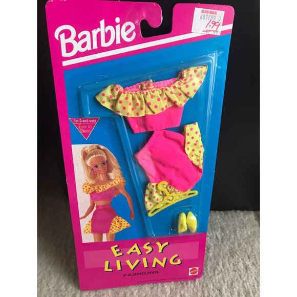 Barbie Easy Living Fashions - Easy To Dress (1991 Arco Toys, Mattel Top & Skirt - Picture 1 of 6